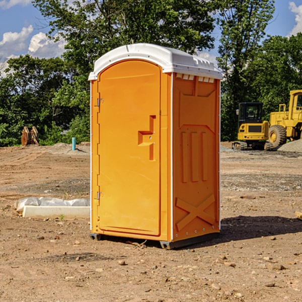 how often are the porta potties cleaned and serviced during a rental period in Hardwood Acres MI